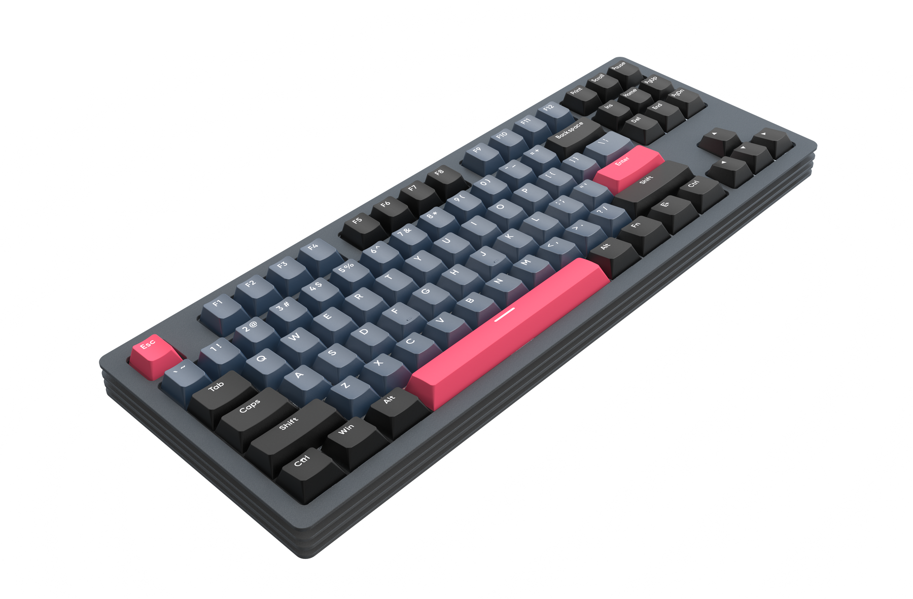 AJAZZ AKC087 Mechanical Keyboard, Tri-mode Connection, BT5.0 Wireless Keyboard, Multi-layer Metal Base, Compact 87 Keys Layout, TKL, Retro Tricolor, Hotswappable Rechargeable RGB Keyboard, for Win/Mac