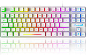 ZIYOU LANG K16 60% Gaming Keyboard87 Keys Mechanical Feeling Multi Color RGB Illuminated LED Backlit Wired Light Up Keyboard