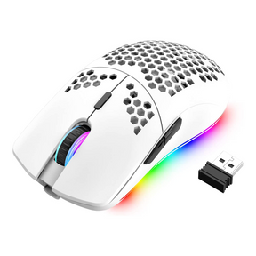 ZIYOU LANG XYH80 Wireless 2.4G Lightweight Mouse, 7 Button ,11 Chroma RGB Backlit,  Rechargeable, Honeycomb Shell Ultralight , 3200 DPI