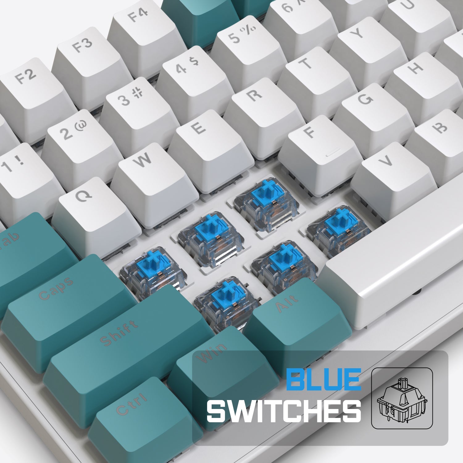 ZIYOU LANG K3 Mechanical Keyboard Ultra-Compact Mini 98-Key Wired Type C USB Water-resistant RGB Illuminated Clicky Linear Switch