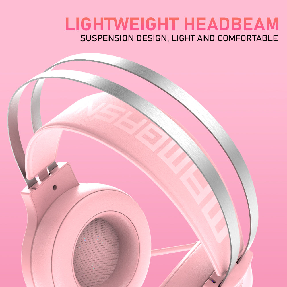 MAMBASNAKE M10 Over-Head Gaming Headphone, 3.5mm Stereo Wired, RGB Rainbow Backlit, Stereo Surround Sound,Noise Canceling Microphone