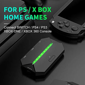 G6L RGB Backlit Gaming Controller Converter, TYPE-C USB Keyboard and Mouse LED Adapter/Converter for PS4/Xbox One/Xbox 360/Nintendo Switch/PS3(Black)