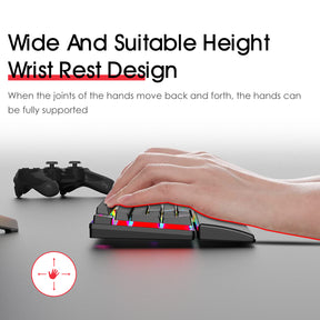 AJAZZ Wrist Rest for 65% Compact Gaming Office Mechanical Wireless Bluetooth PC Keyboard Memory Foam Ergonomic Soft Faux Leather