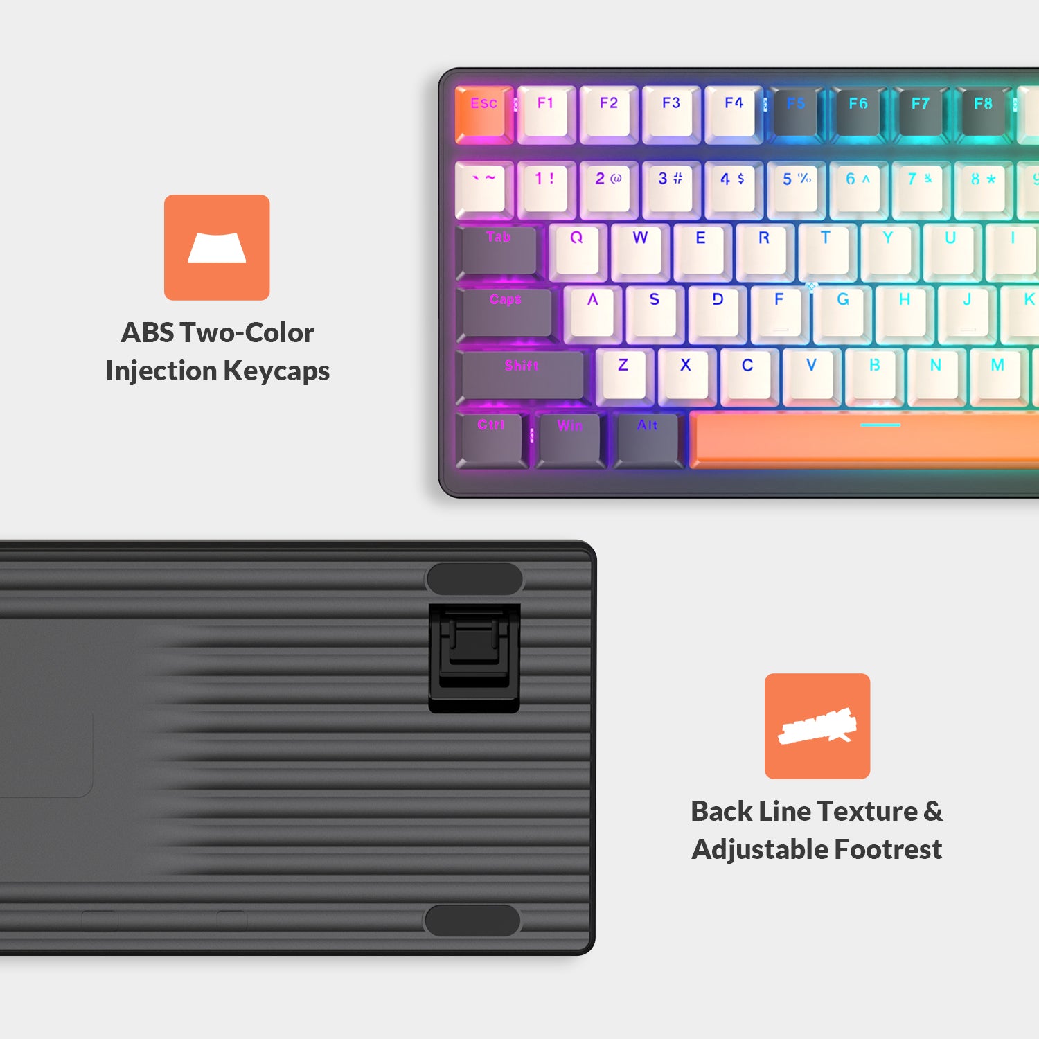 ZIYOU LANG K3 Mechanical Keyboard Ultra-Compact Mini 98-Key Wired Type C USB Water-resistant RGB Illuminated Clicky Linear Switch