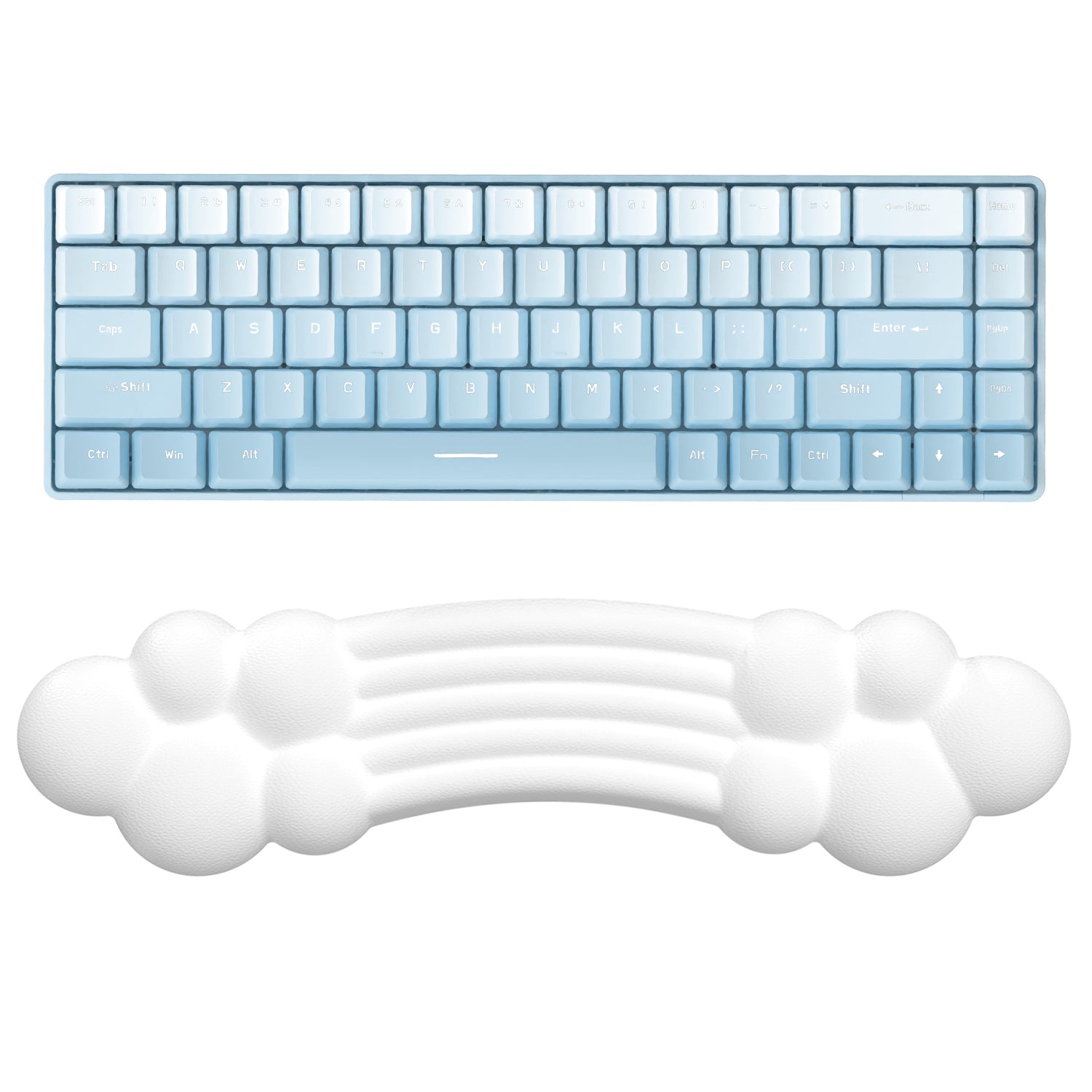 MAMBASNAKE Keyboard Cloud Wrist Rest, Memory Foam, Non-Slip Base for Typing Pain Relief, Ergonomic Wrist Support for Home Office